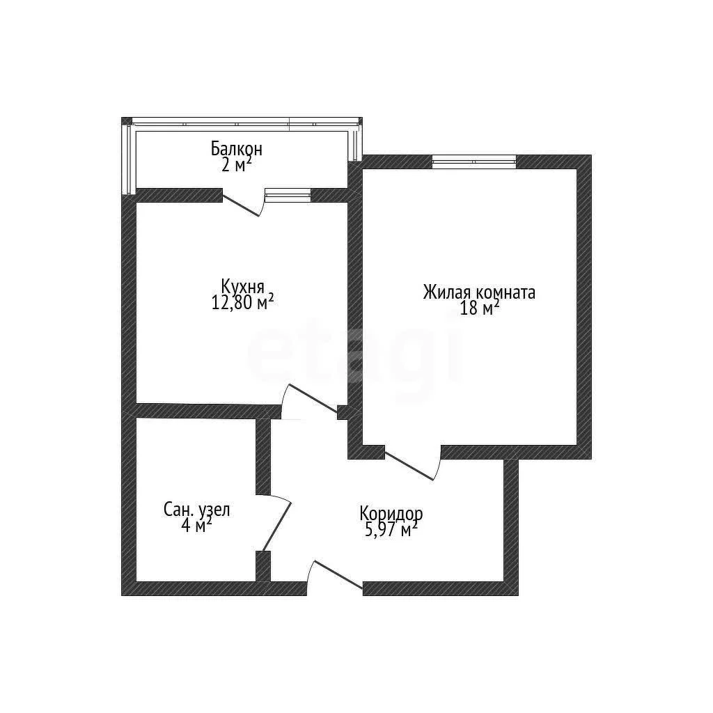 1-к квартира, 41.3м² (Стахановская улица, 1/5к5) - изображение 1