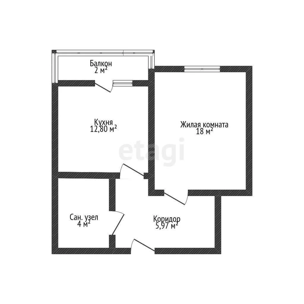 1-к квартира, 41.3м² (Стахановская улица, 1/5к5) - миниатюра 9