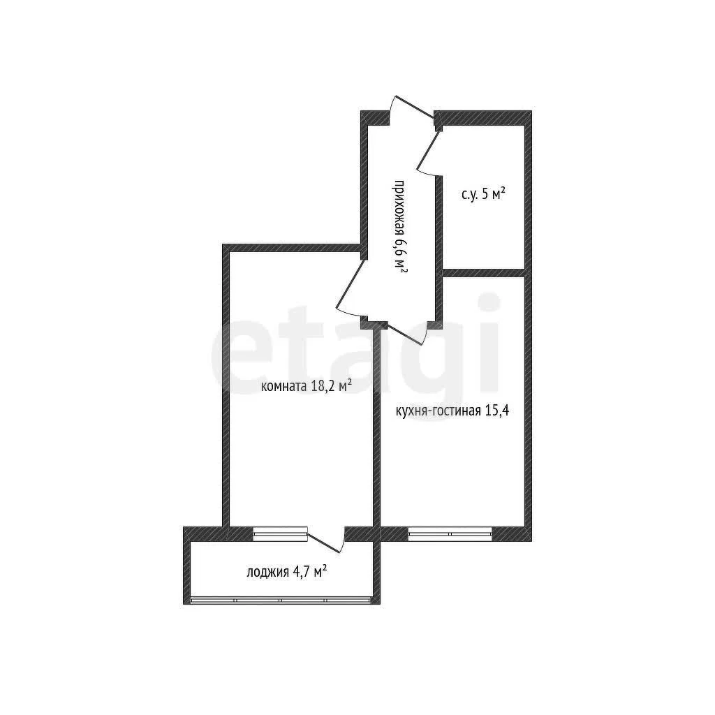 1-к квартира, 48.4м² (улица Академика Фёдорова, 11) - миниатюра 15