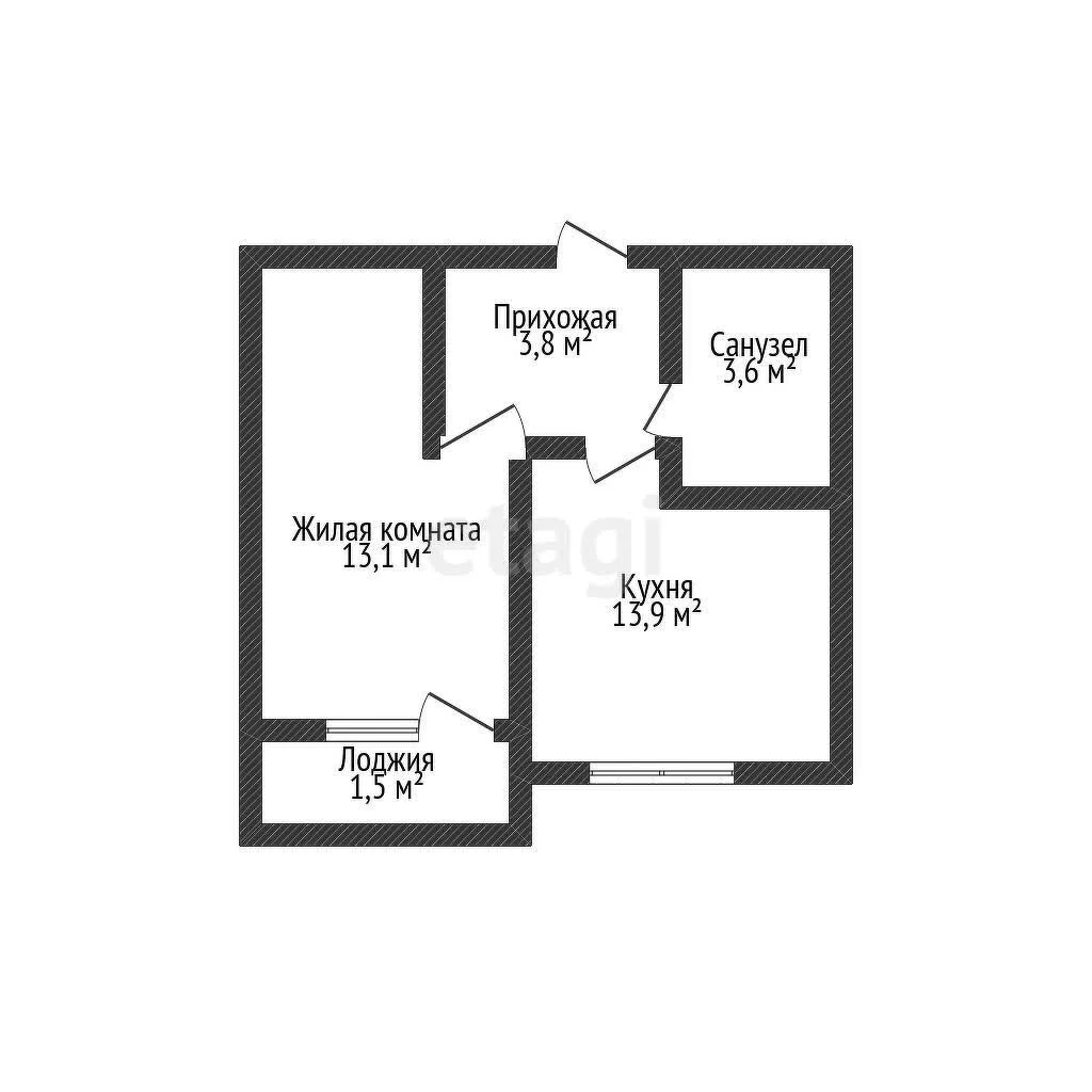 1-к квартира, 32.9м² (3-я Трудовая улица, 1/3) - миниатюра 13