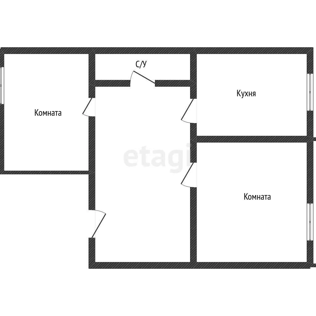 2-к квартира, 49.5м² (Гаражная улица, 77) - миниатюра 28