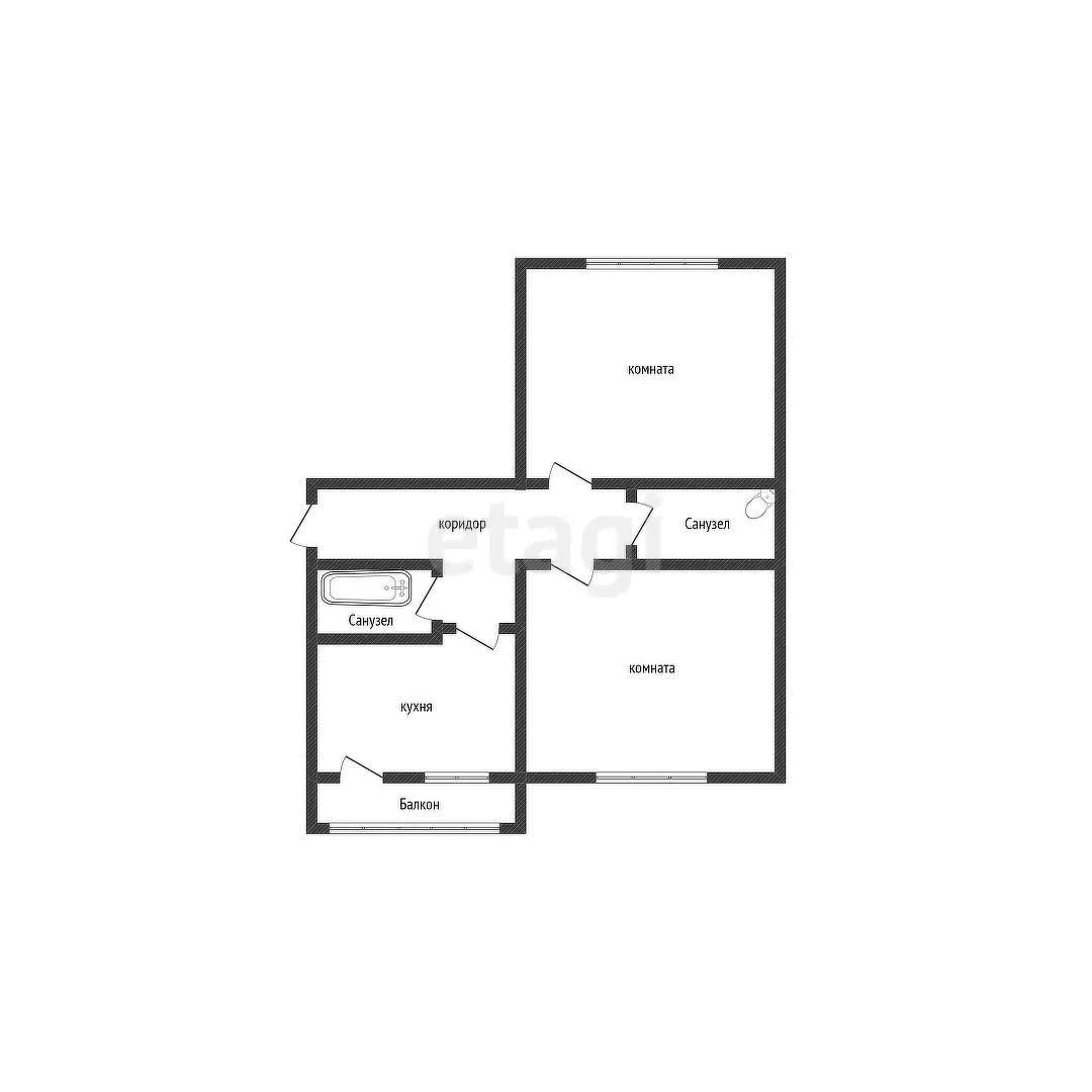 2-к квартира, 55.2м² (улица имени Сергея Есенина, 108в/9) - миниатюра 19