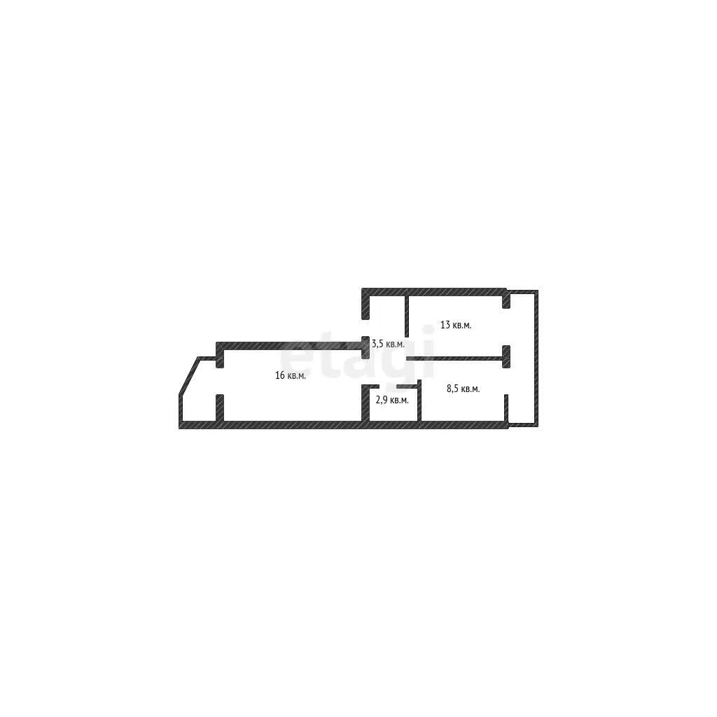 2-к квартира, 50.7м² (улица им. Сорока А.М., 2) - миниатюра 10