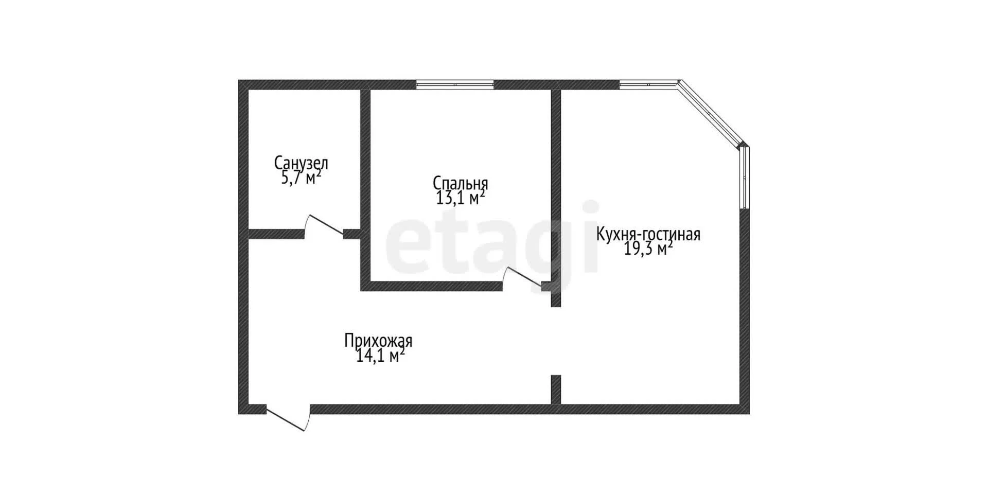 2-к квартира, 74.8м² (улица Филатова, 19/2) - миниатюра 11