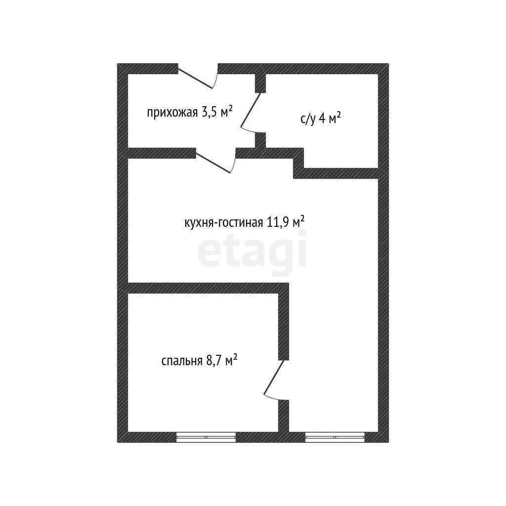 1-к квартира, 24.6м² (улица Западный Обход, 39/2) - миниатюра 11