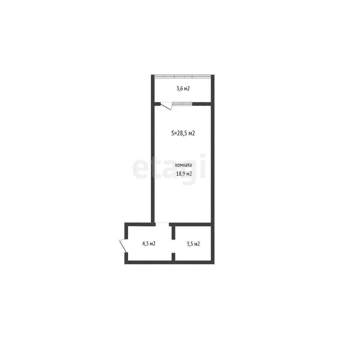 Студия, 26.4м² (улица имени Героя Георгия Бочарникова, 4к1) - миниатюра 23