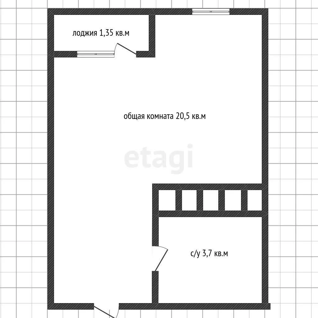 Студия, 25.5м² (Заполярная улица, 39к5) - миниатюра 17