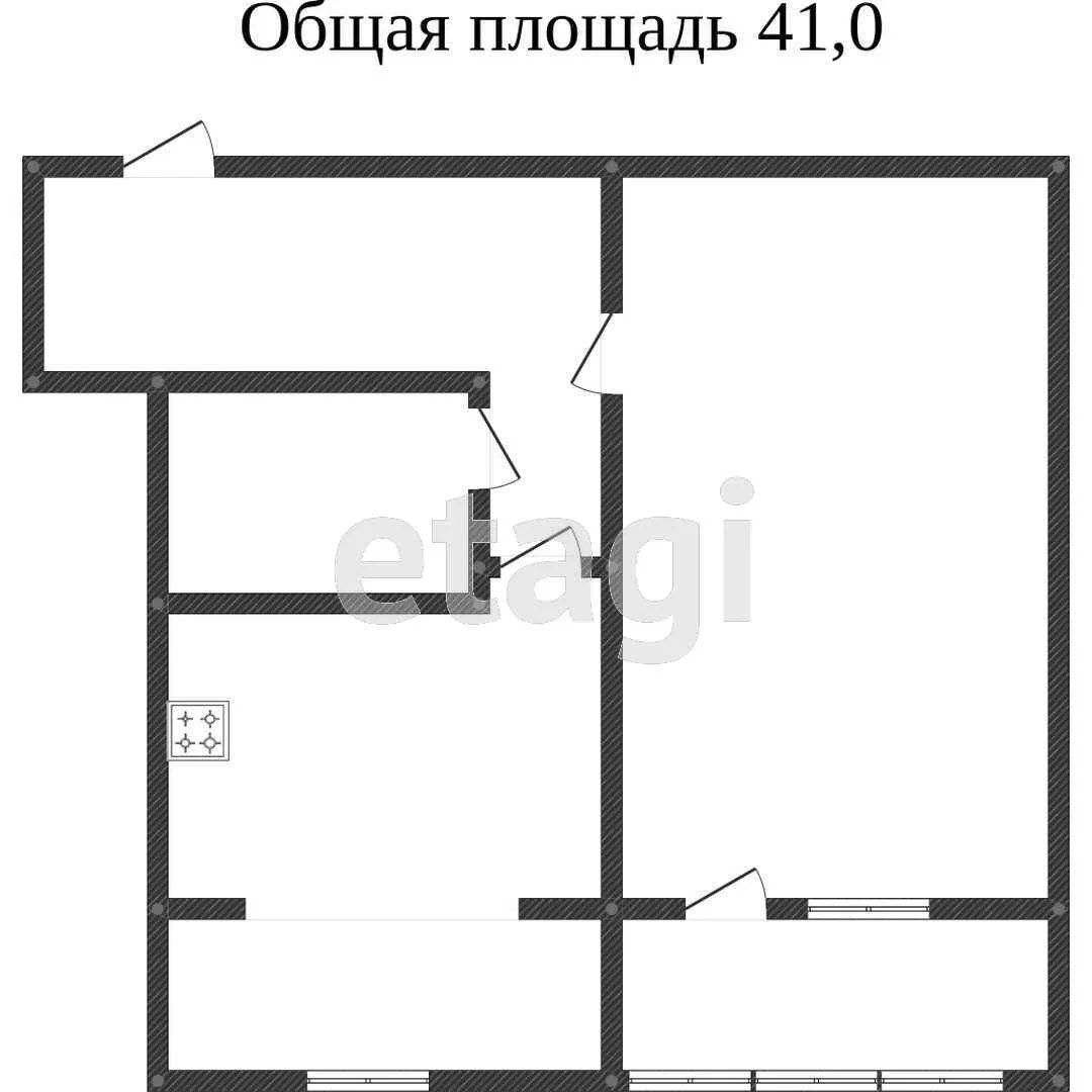 1-к квартира, 31.2м² (улица имени Сергея Есенина, 98) - миниатюра 7