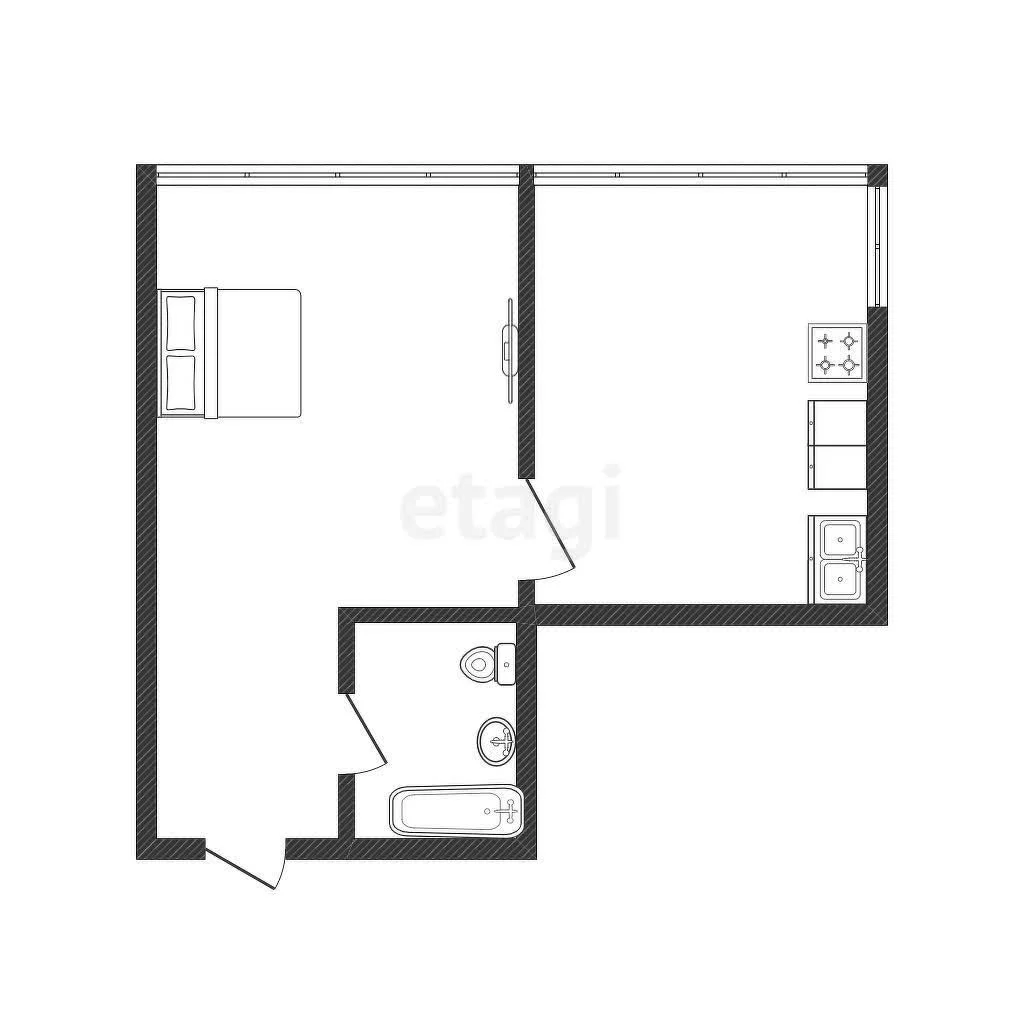 1-к квартира, 43м² (2-я Целиноградская улица, 38/3) - миниатюра 12