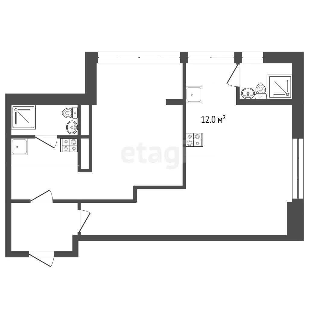 2-к квартира, 48м² (улица Коммунаров, 270к1) - миниатюра 16
