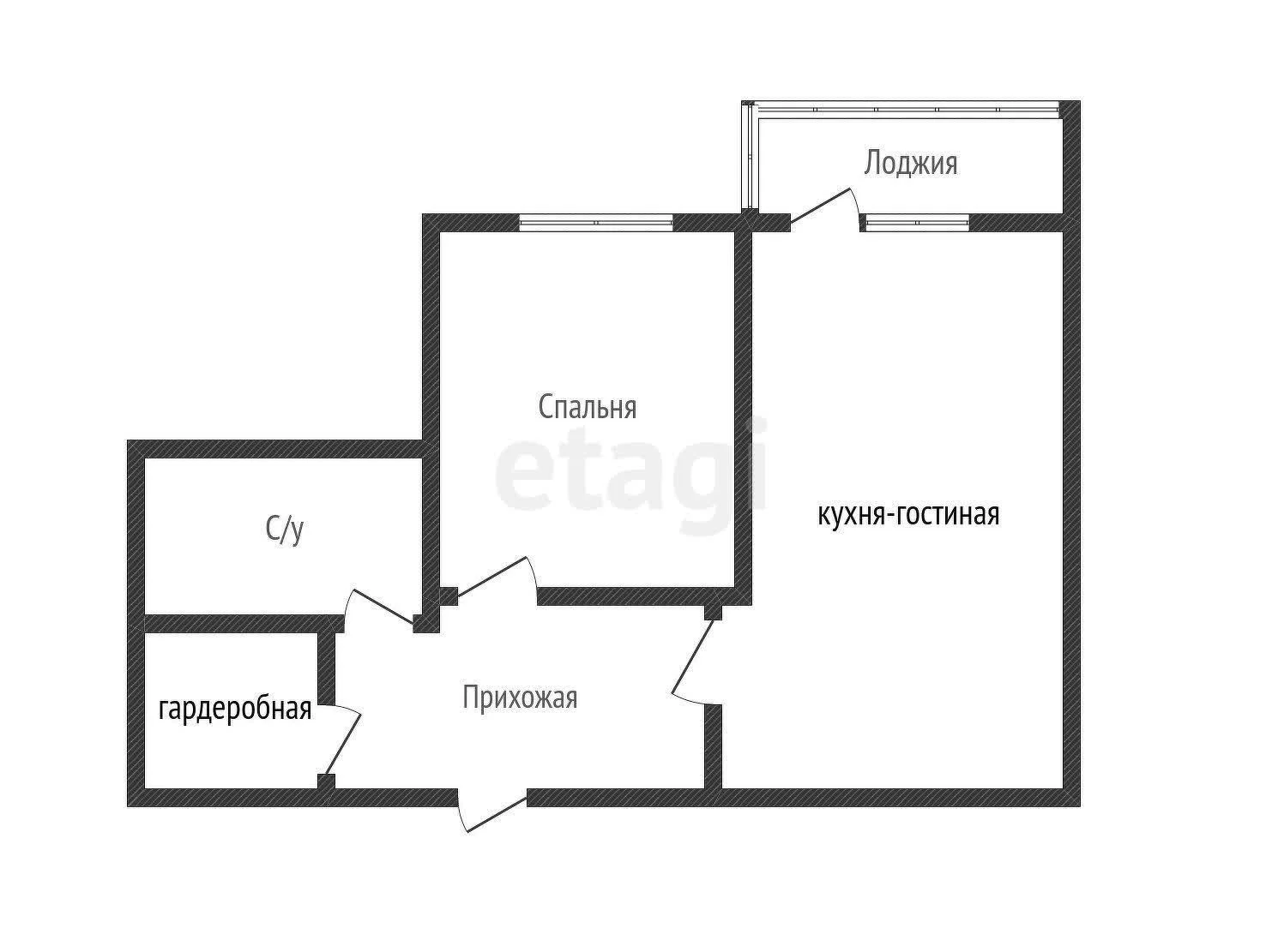 2-к квартира, 47.2м² (улица им. Мурата Ахеджака, 12к1) - миниатюра 9