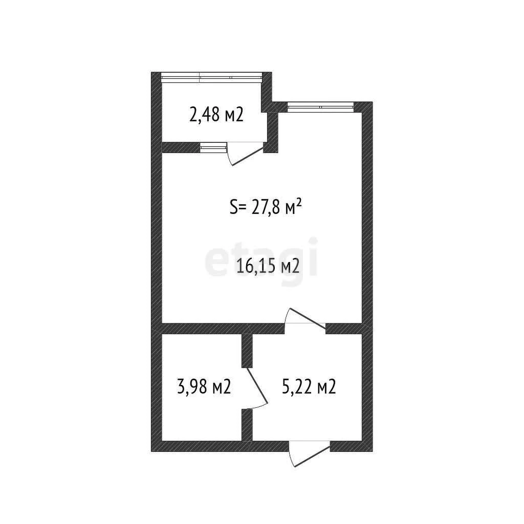 Студия, 25м² (улица им. Героя Яцкова И.В., 9к3) - миниатюра 9