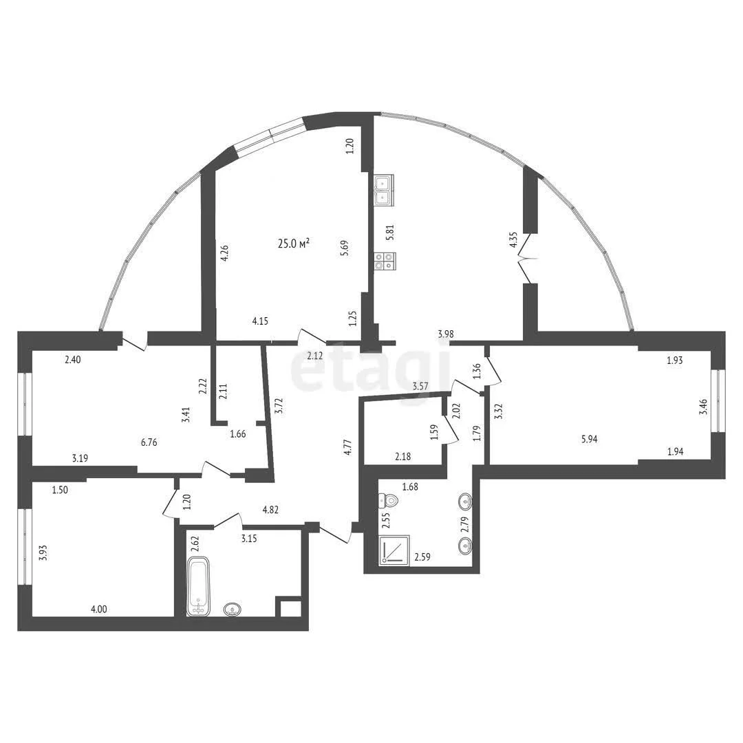 4-к+ квартира, 136.8м² (Кожевенная улица, 24) - миниатюра 22