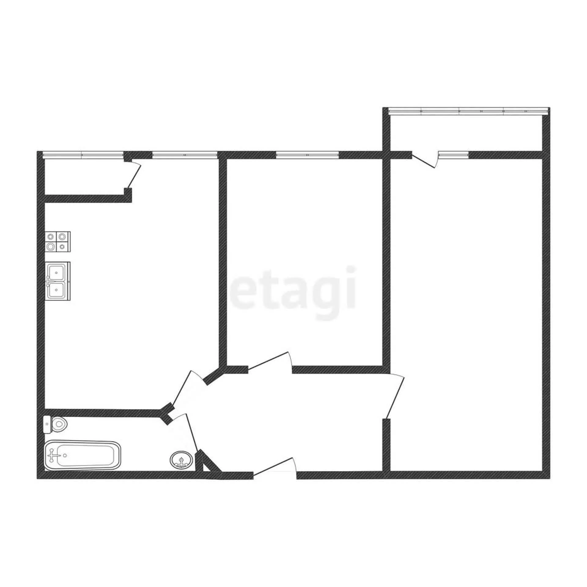 2-к квартира, 57.1м² (Беговая улица, 56к2) - миниатюра 17