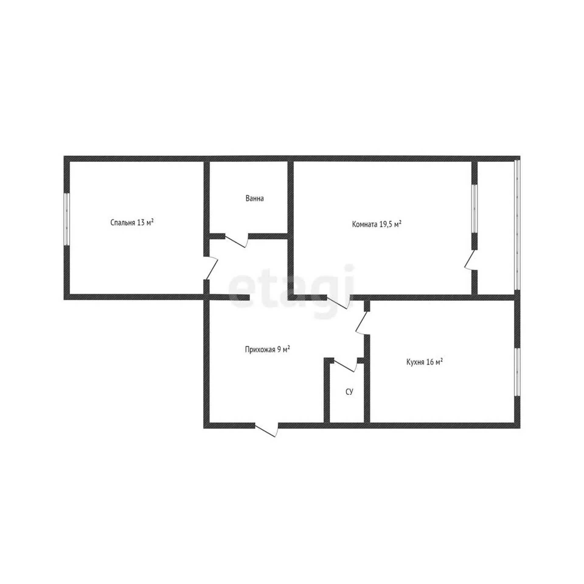 2-к квартира, 65м² (улица Героя А.А. Аверкиева, 22) - миниатюра 17