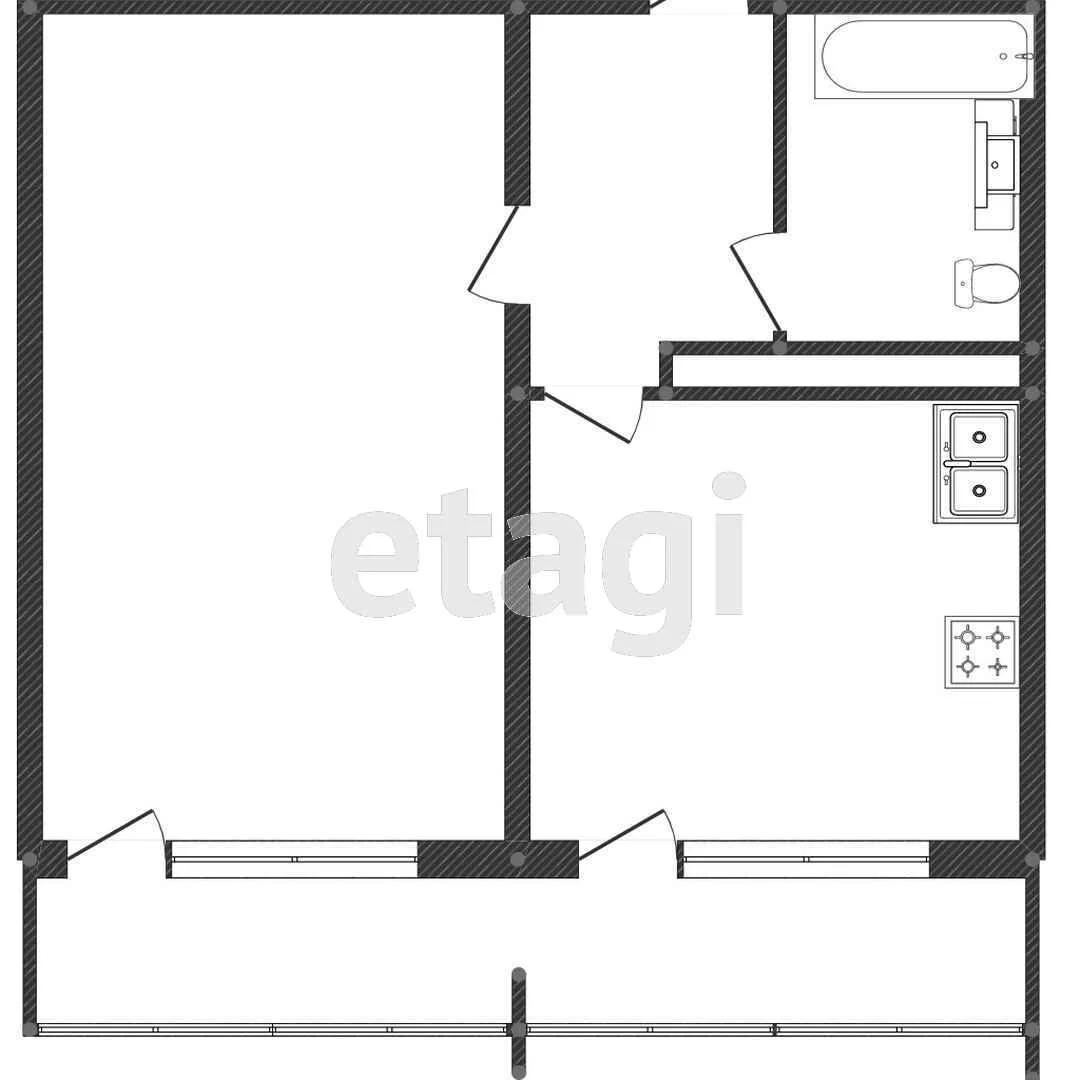 1-к квартира, 45.4м² (улица Кубанская Набережная, 39) - миниатюра 9