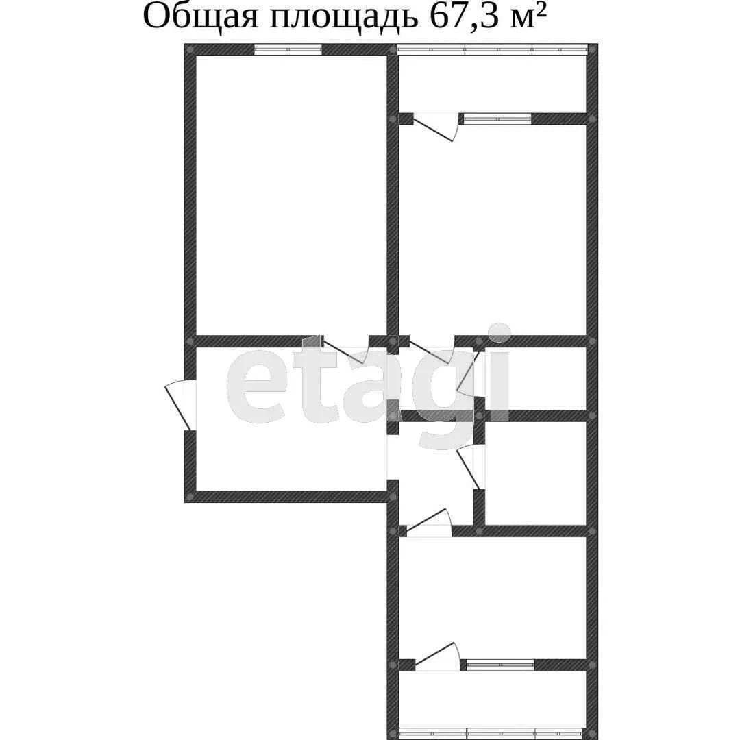 2-к квартира, 62.2м² (Бородинская улица, 150бк1) - миниатюра 13