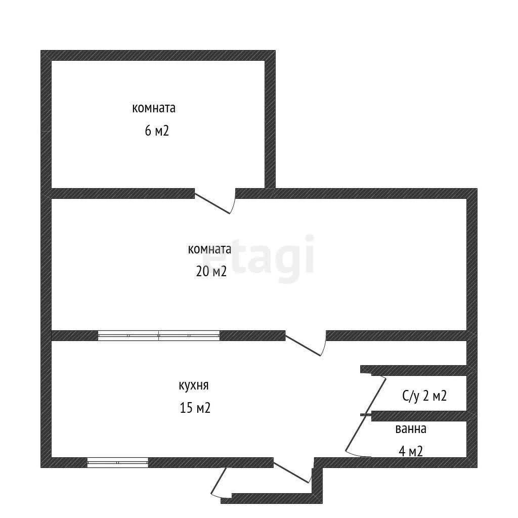 2-к квартира, 47.3м² (улица имени Калинина, 56) - миниатюра 15