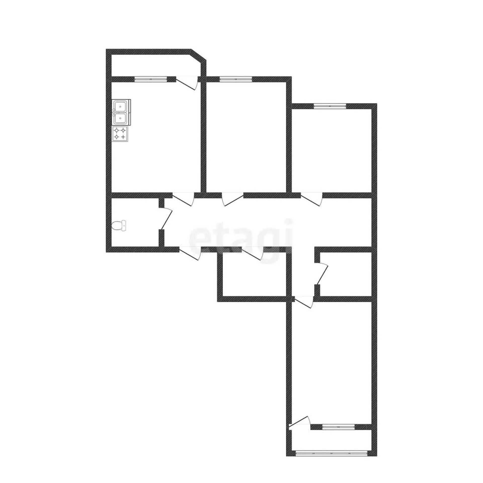 3-к квартира, 80.8м² (Дубравная улица, 15) - миниатюра 14