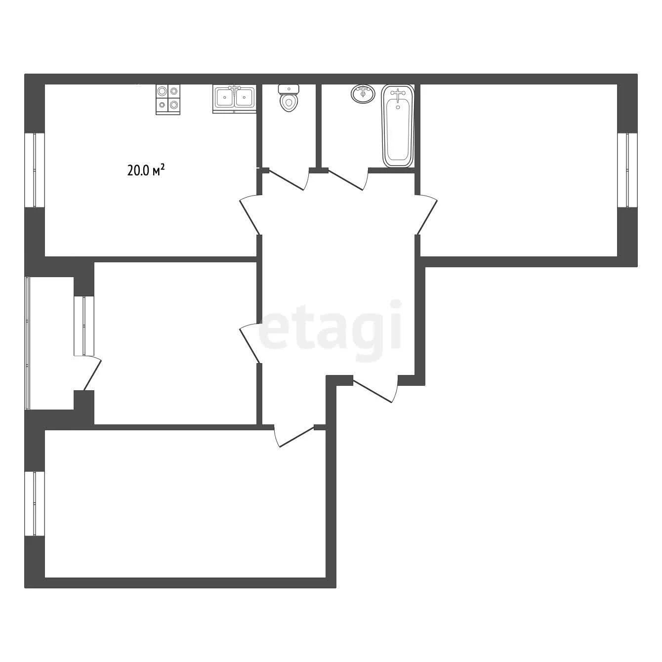 3-к квартира, 94.6м² (улица Вишняковой, 1/23к2) - миниатюра 13