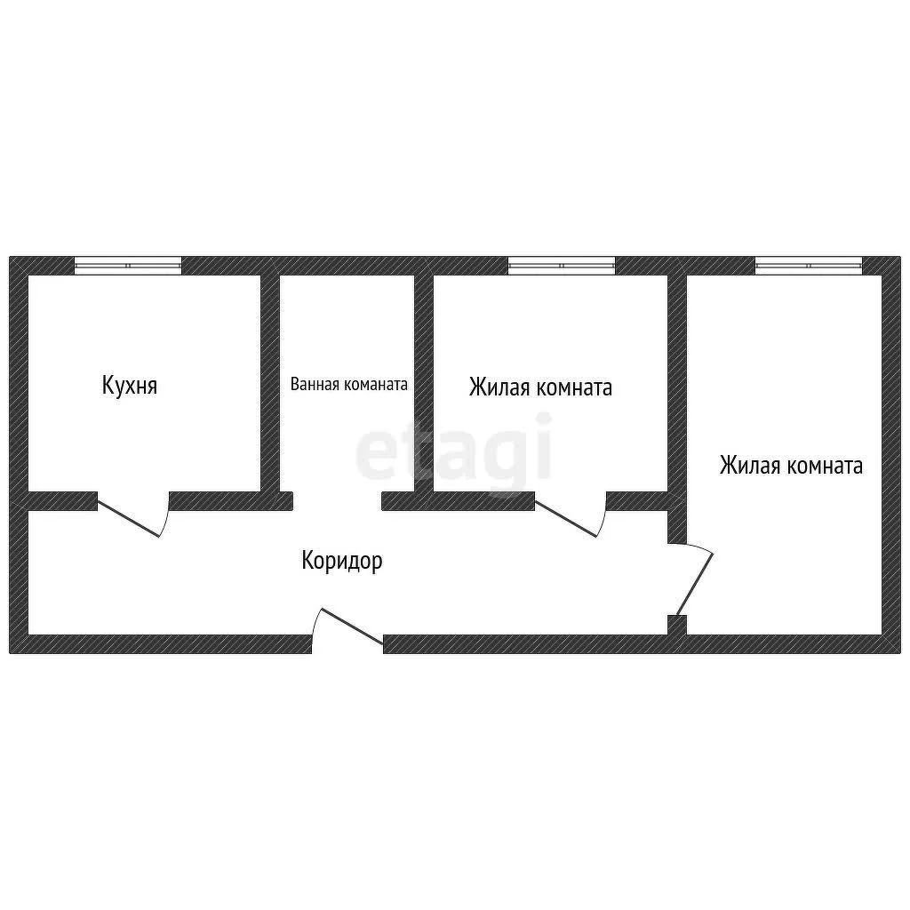 2-к квартира, 48.2м² (улица Чкалова, 9) - миниатюра 12