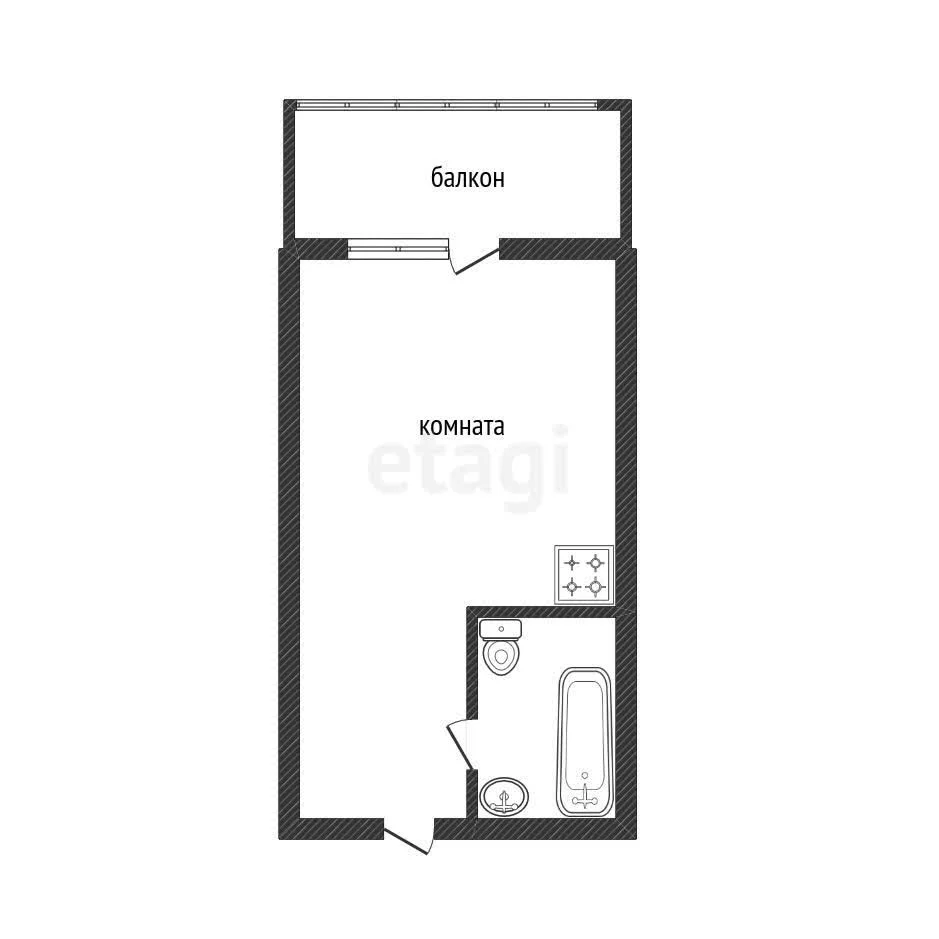 Студия, 18.8м² (улица имени В.М. Комарова, 106бк3) - миниатюра 7