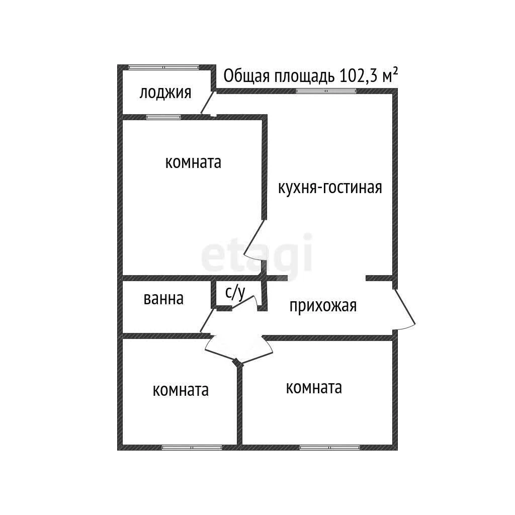 3-к квартира, 102.5м² (улица 2-я Линия Нефтяников, 7/1) - миниатюра 13