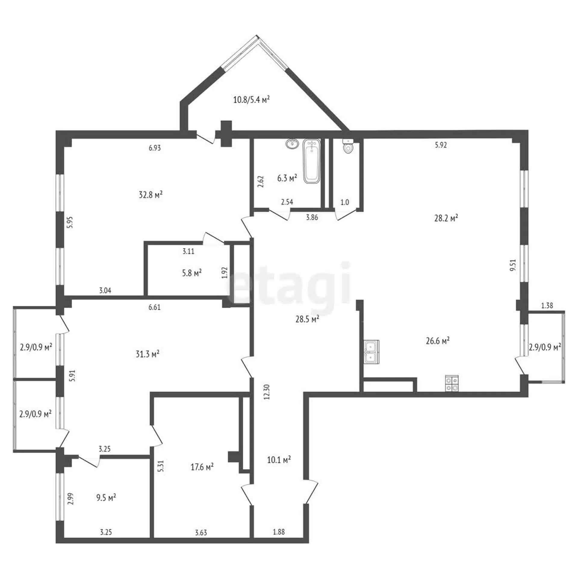 3-к квартира, 270м² (Баварская улица, 8) - миниатюра 30