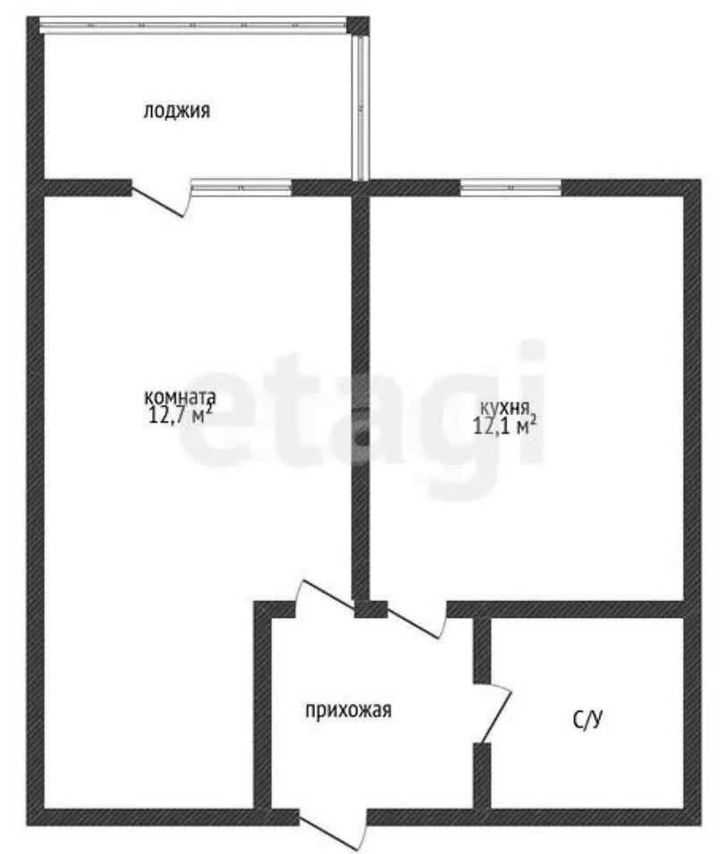 1-к квартира, 35.5м² (улица Садовое Кольцо, 9/1) - изображение 1