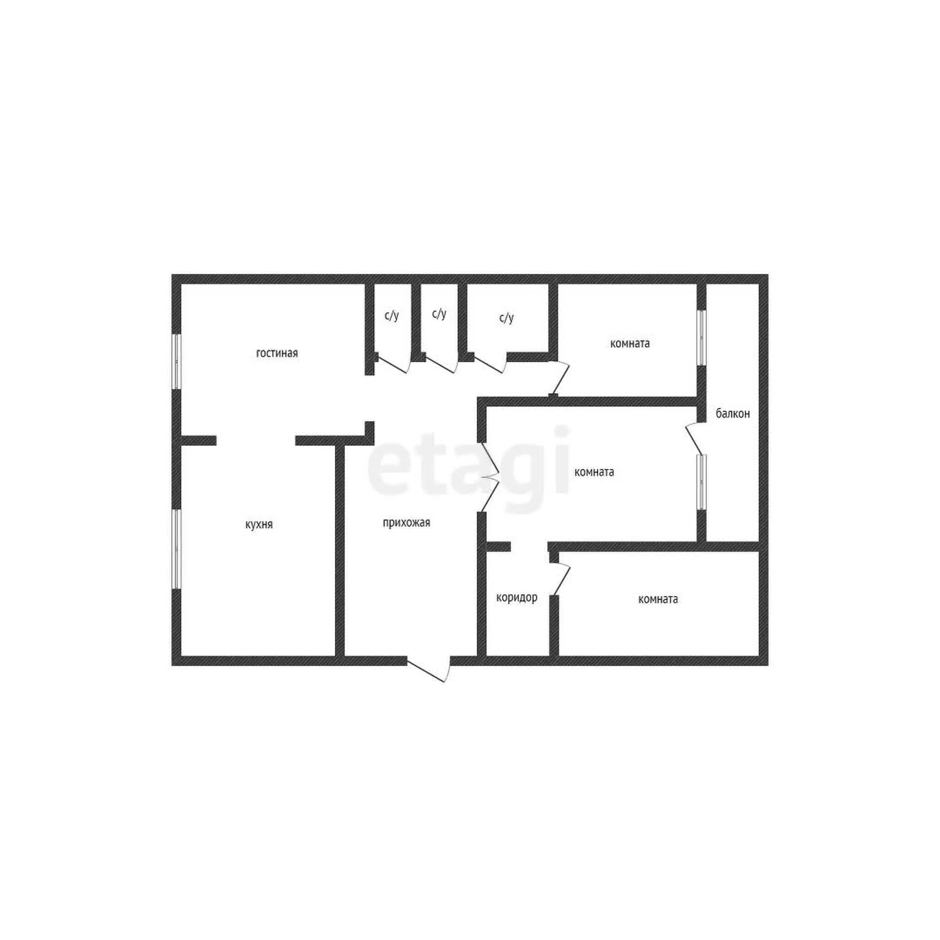 3-к квартира, 79.2м² (Комсомольская улица, 52) - миниатюра 28