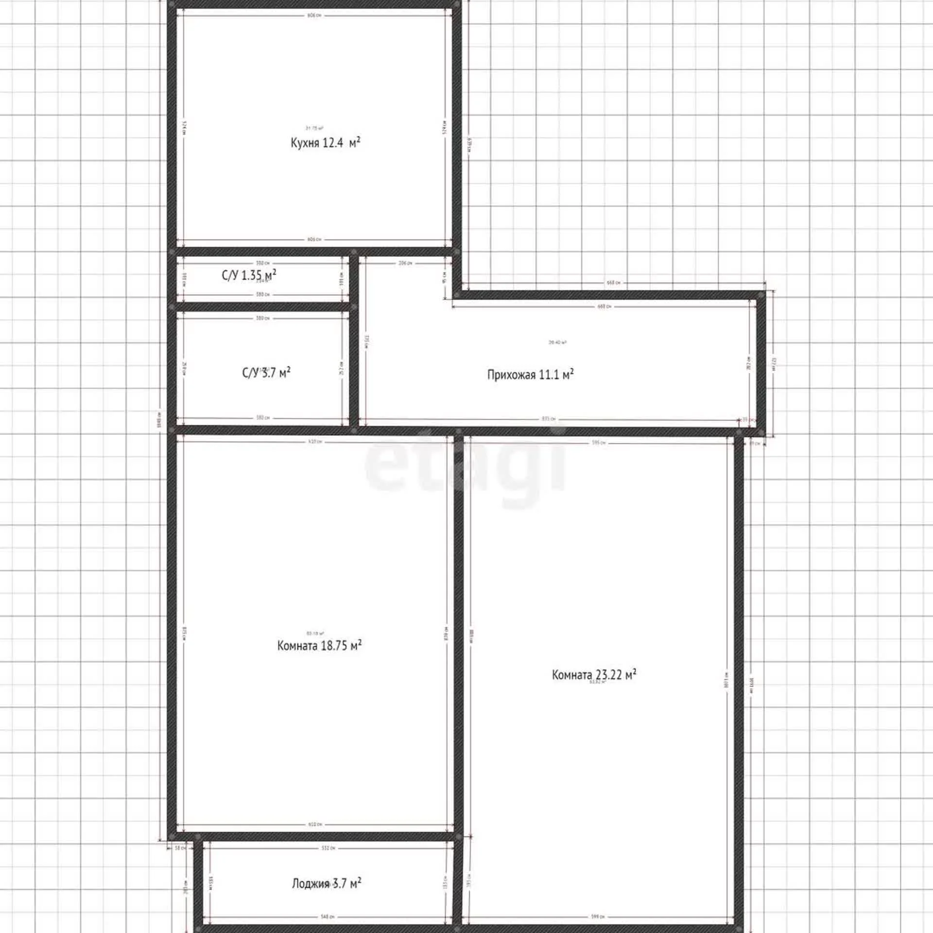 2-к квартира, 66.7м² (Солнечная улица, 57к6) - миниатюра 13