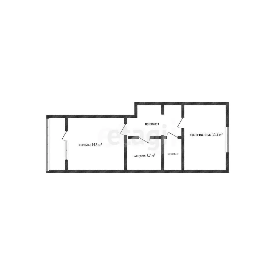 1-к квартира, 37.3м² (Бжегокайская улица, 90/3к4) - изображение 1