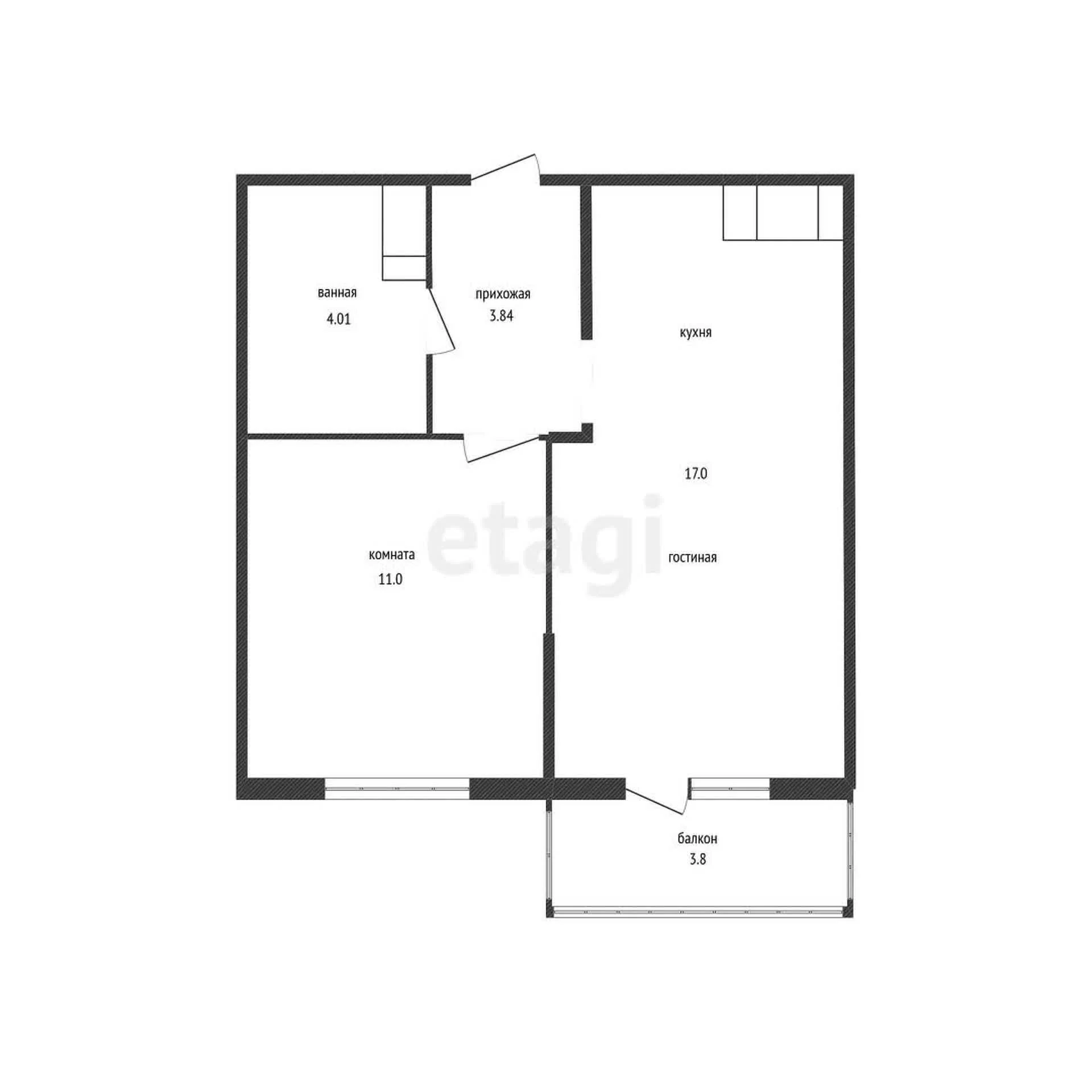 1-к квартира, 35.1м² (улица Западный Обход, 39/1к2) - миниатюра 23