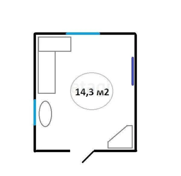 Студия, 14.3м² (Передовая улица, 72) - миниатюра 13