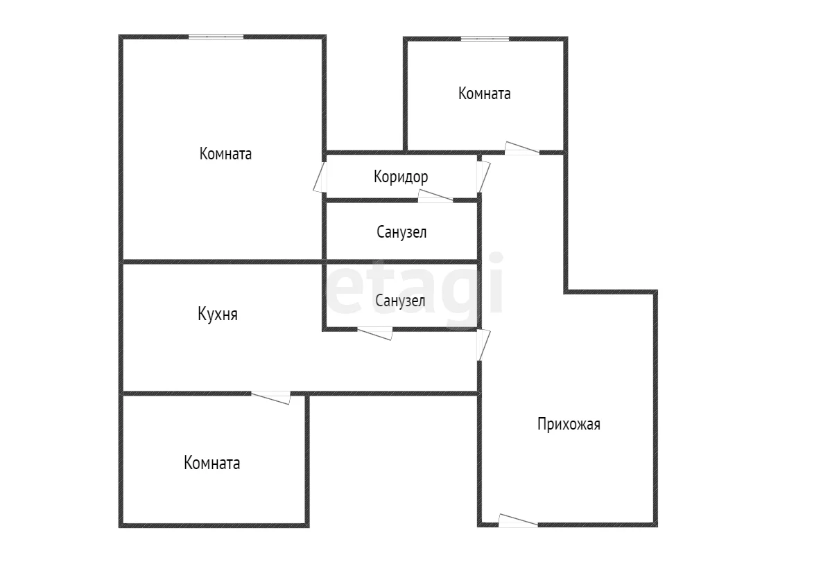 3-к квартира, 80м² (улица Ратной Славы, 85) - миниатюра 33