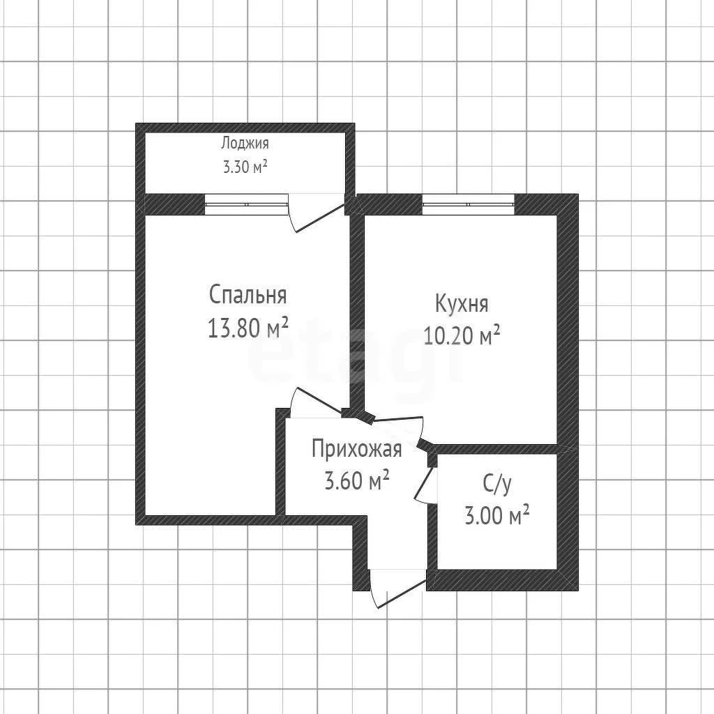 1-к квартира, 30.6м² (Дачная улица, 12) - миниатюра 13