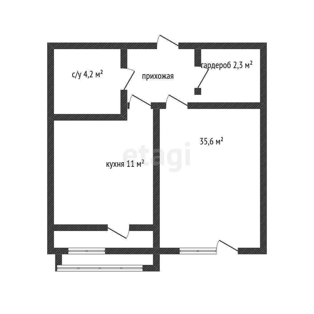 1-к квартира, 35.6м² (улица имени Героя Ростовского, 8) - миниатюра 14