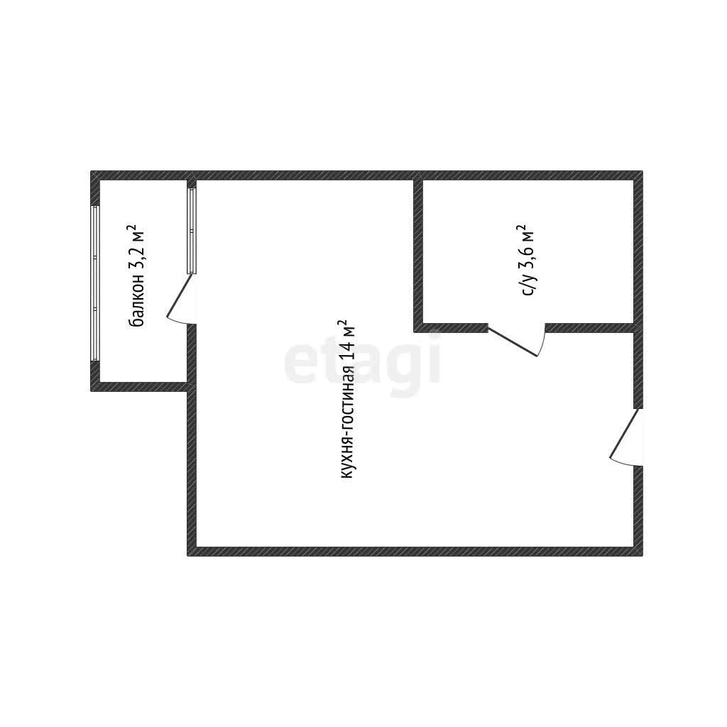 Студия, 20.7м² (Домбайская улица, 57к9) - миниатюра 7