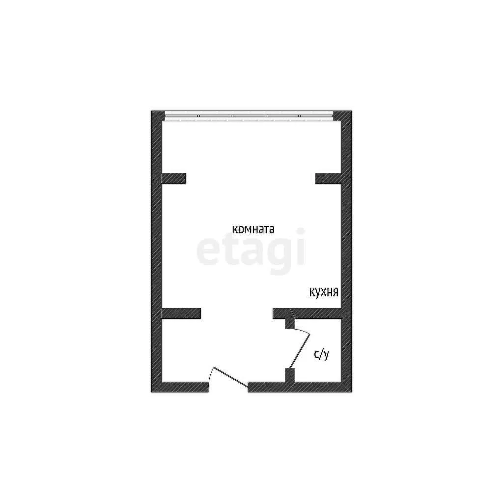 Студия, 27м² (улица Чайковского, 23) - миниатюра 11