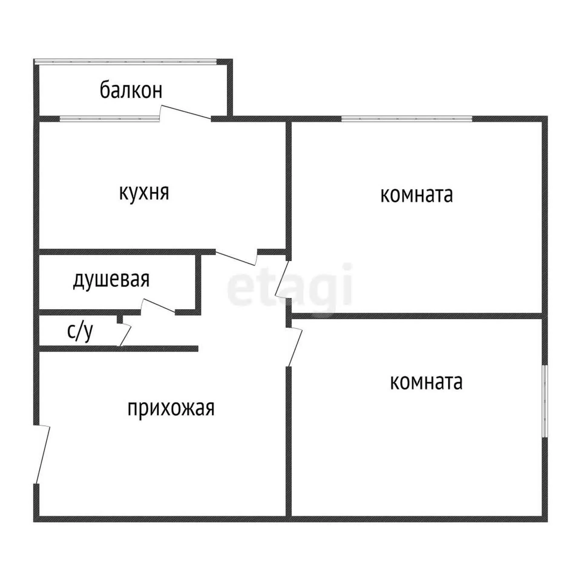 2-к квартира, 60м² (3-я Целиноградская улица, 14) - миниатюра 9
