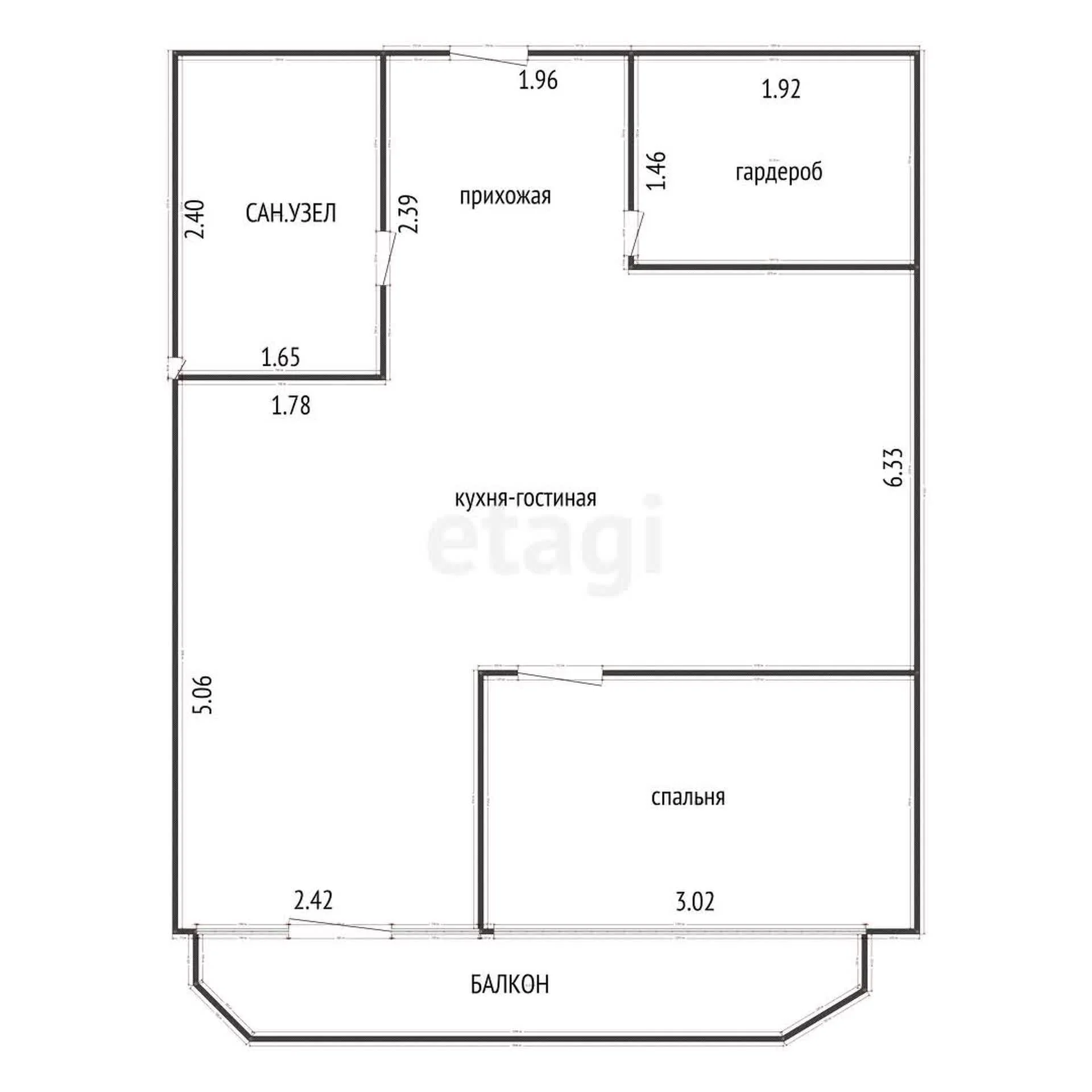 2-к квартира, 39.3м² (Красная улица, 176) - миниатюра 23