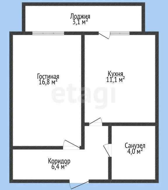 1-к квартира, 41.4м² (улица Садовое Кольцо, 3) - миниатюра 12