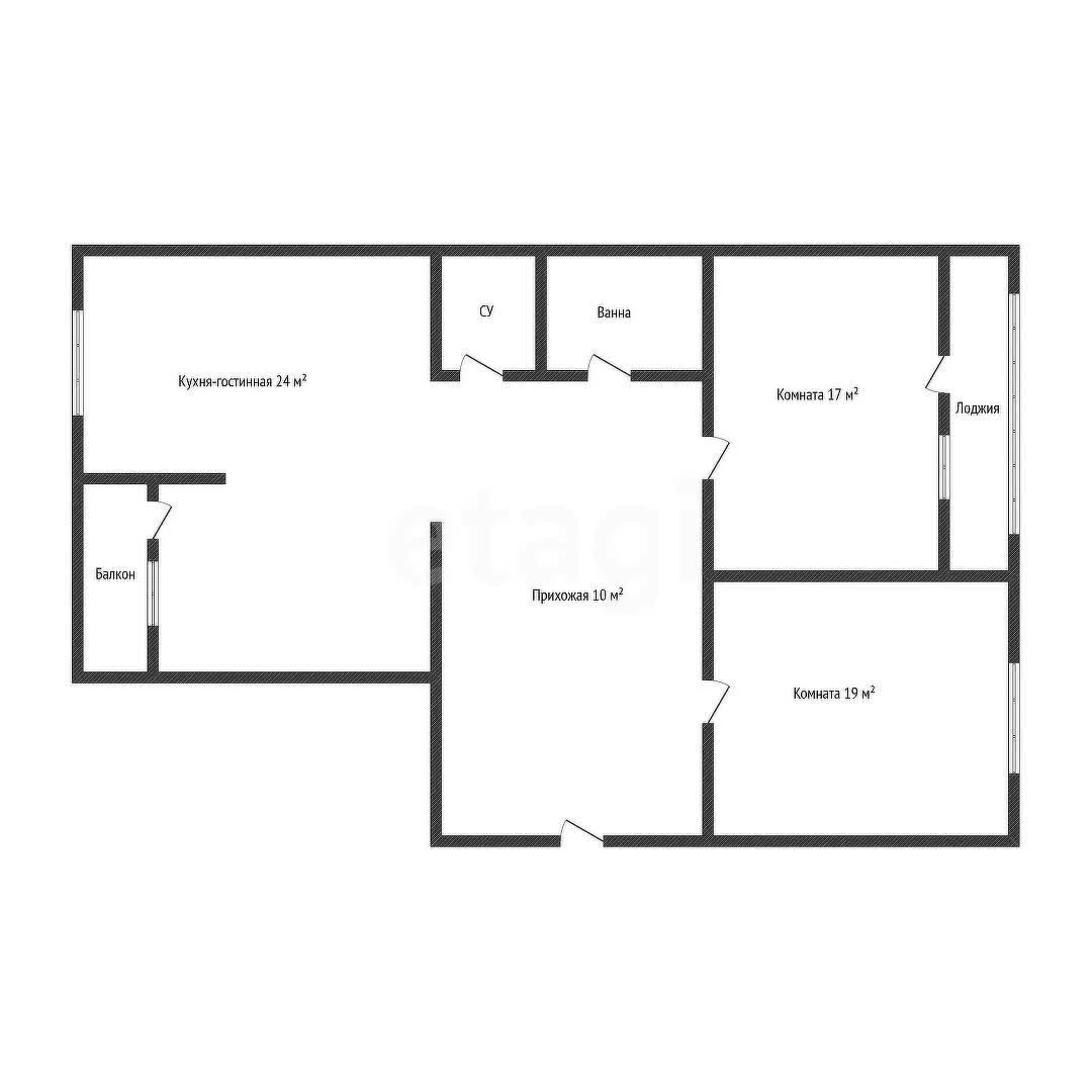 2-к квартира, 71.2м² (Питерская улица, 40к1) - миниатюра 16