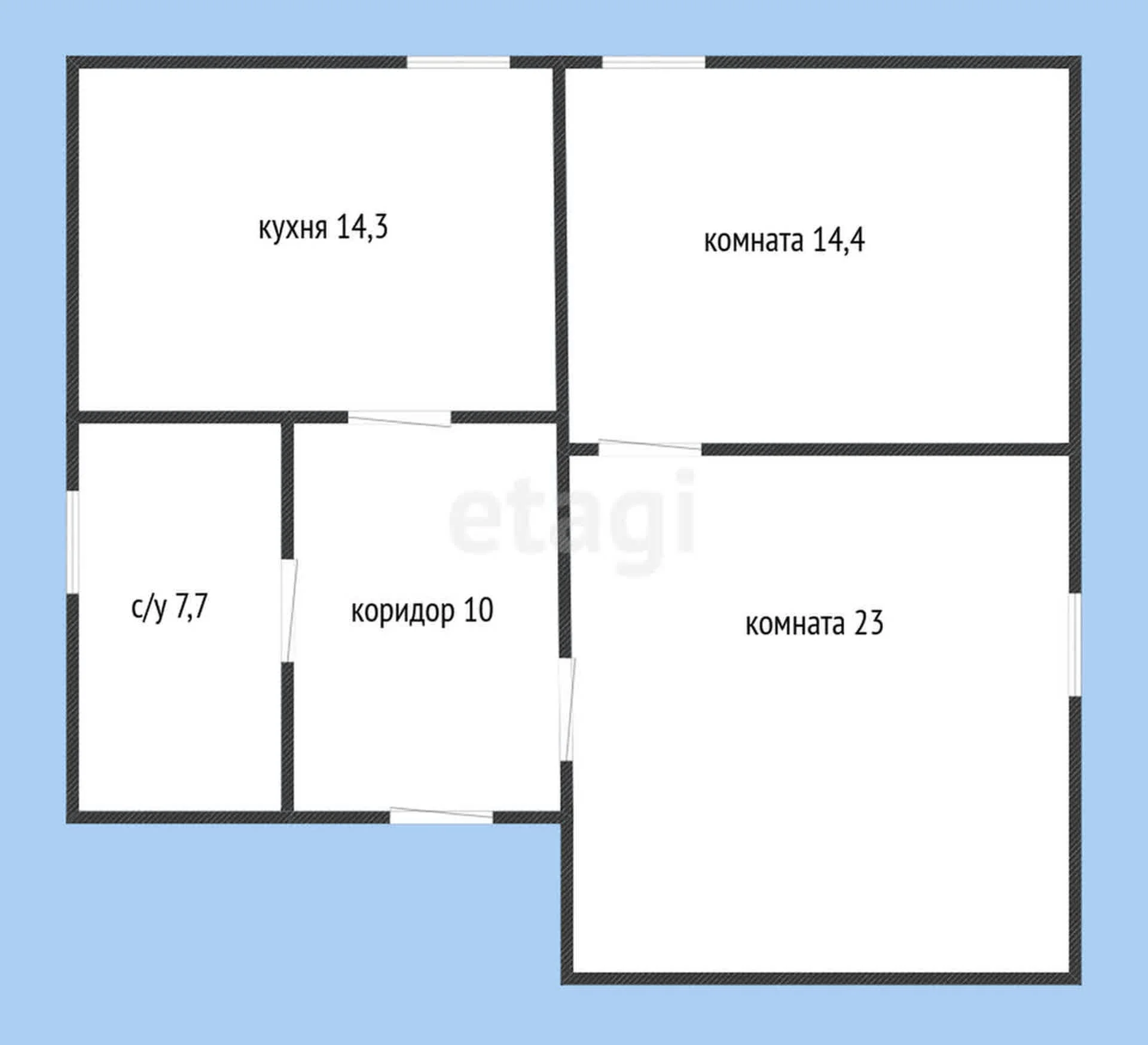 2-к квартира, 69.5м² (улица Ратной Славы, 36) - миниатюра 15