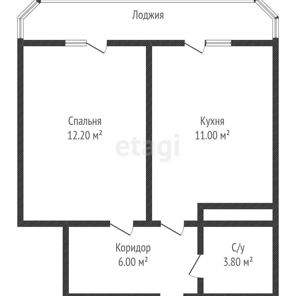 1-к квартира, 33м² (Воронежская улица, 47/14) - миниатюра 30