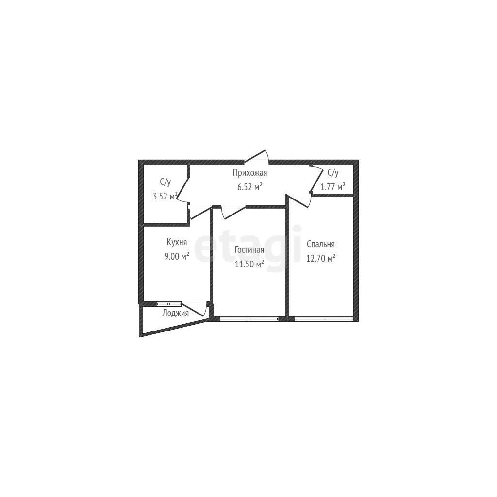 2-к квартира, 47м² (улица Петра Метальникова, 36) - миниатюра 7