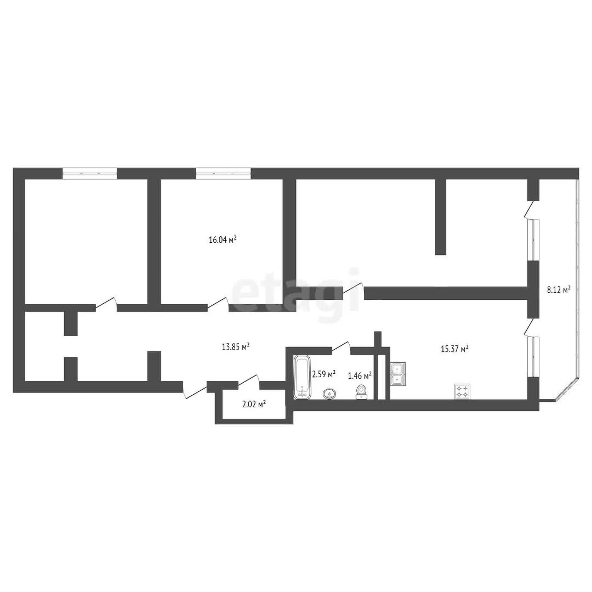 4-к+ квартира, 101.6м² (улица Димитрова, 3/1) - миниатюра 22