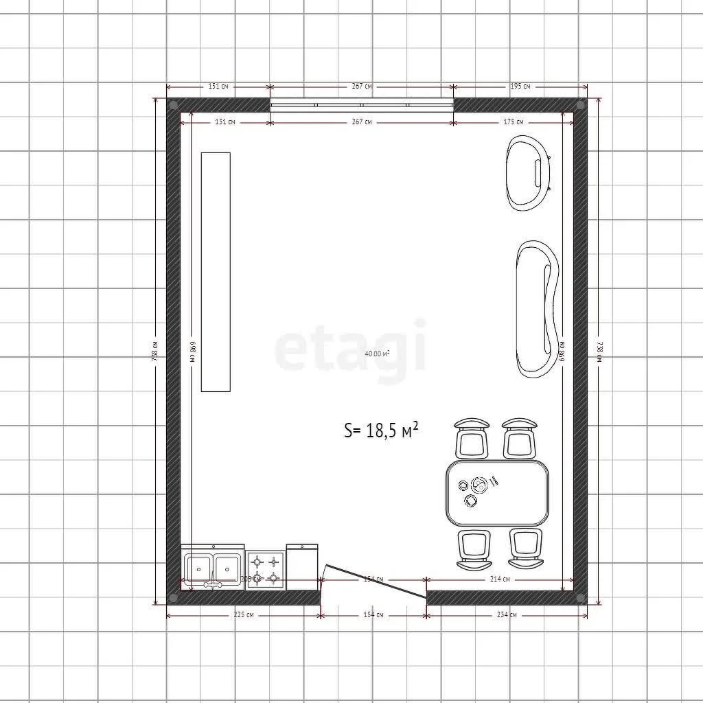 Комната, 18.5м² (Театральная улица, 11) - миниатюра 13