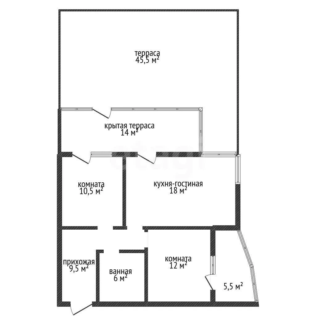 2-к квартира, 120м² (улица Ивана Беличенко, 89) - изображение 1