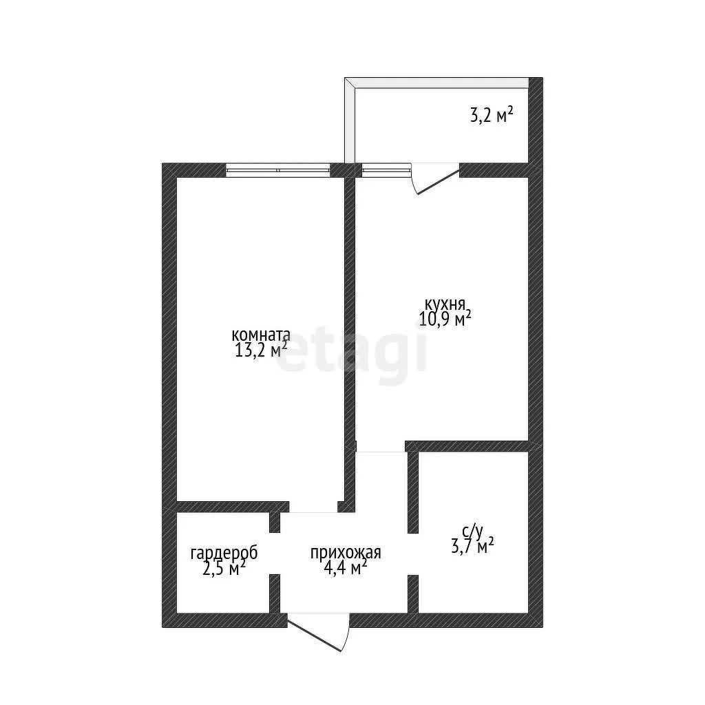 1-к квартира, 34.7м² (Дубравная улица, 1) - миниатюра 18
